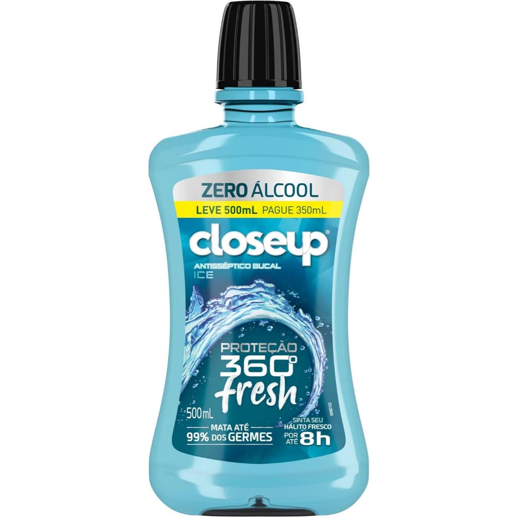 Anti-Septico Close Up Ice Sem Alcool 500ml em Oferta na Shopee