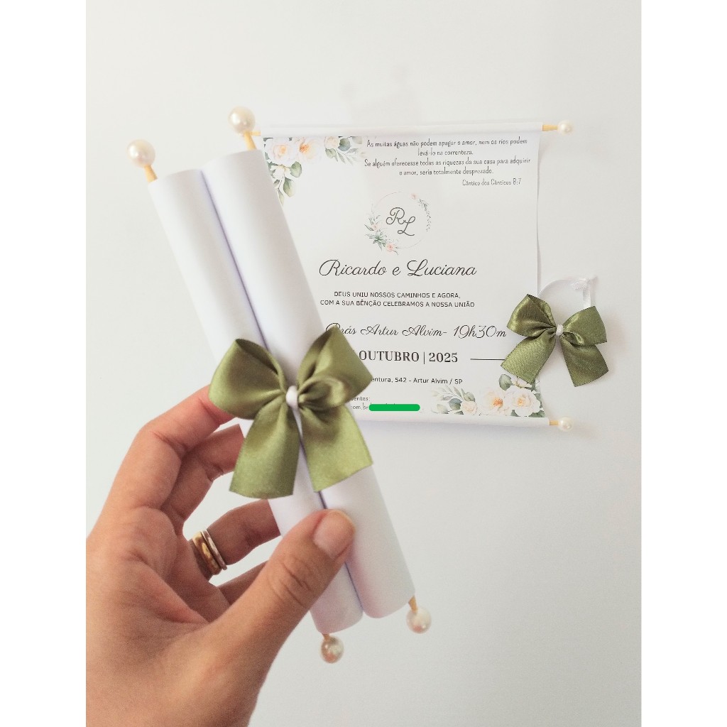 Convite Pergaminho - Casamento - Aniversário - Convite 15 anos