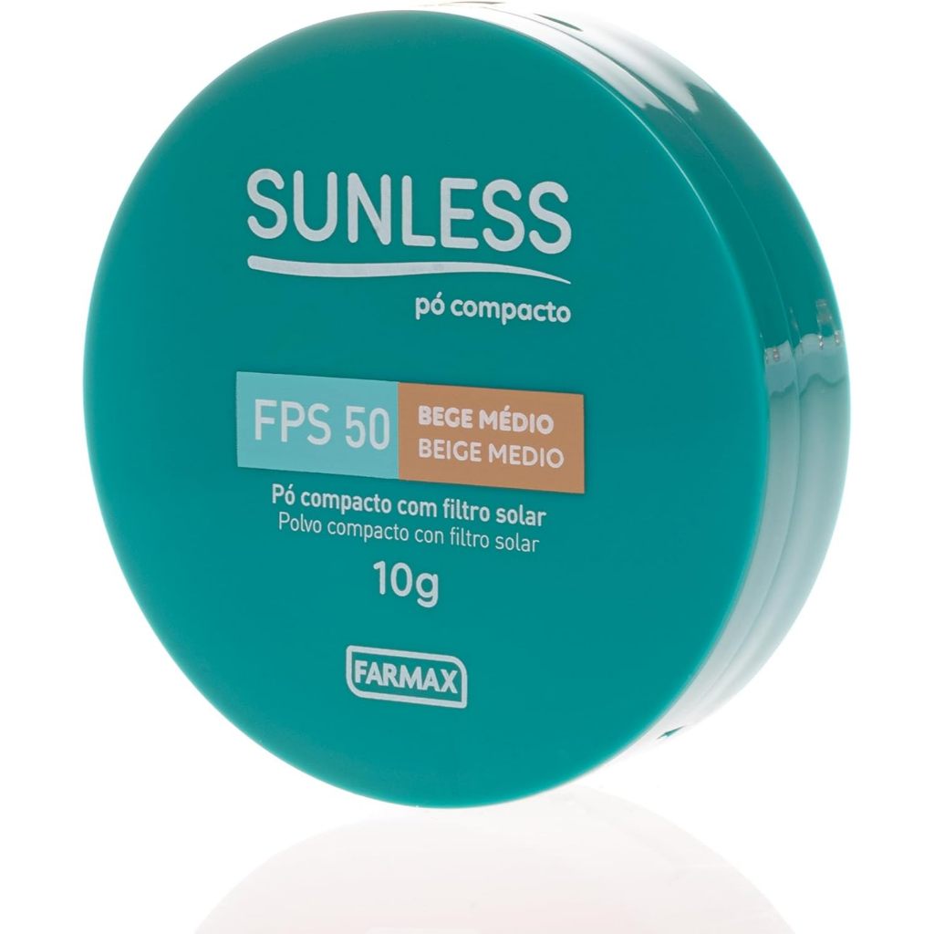 Pó Compacto Sunless com Filtro Solar Bege Médio FPS50 10g em Oferta na Shopee