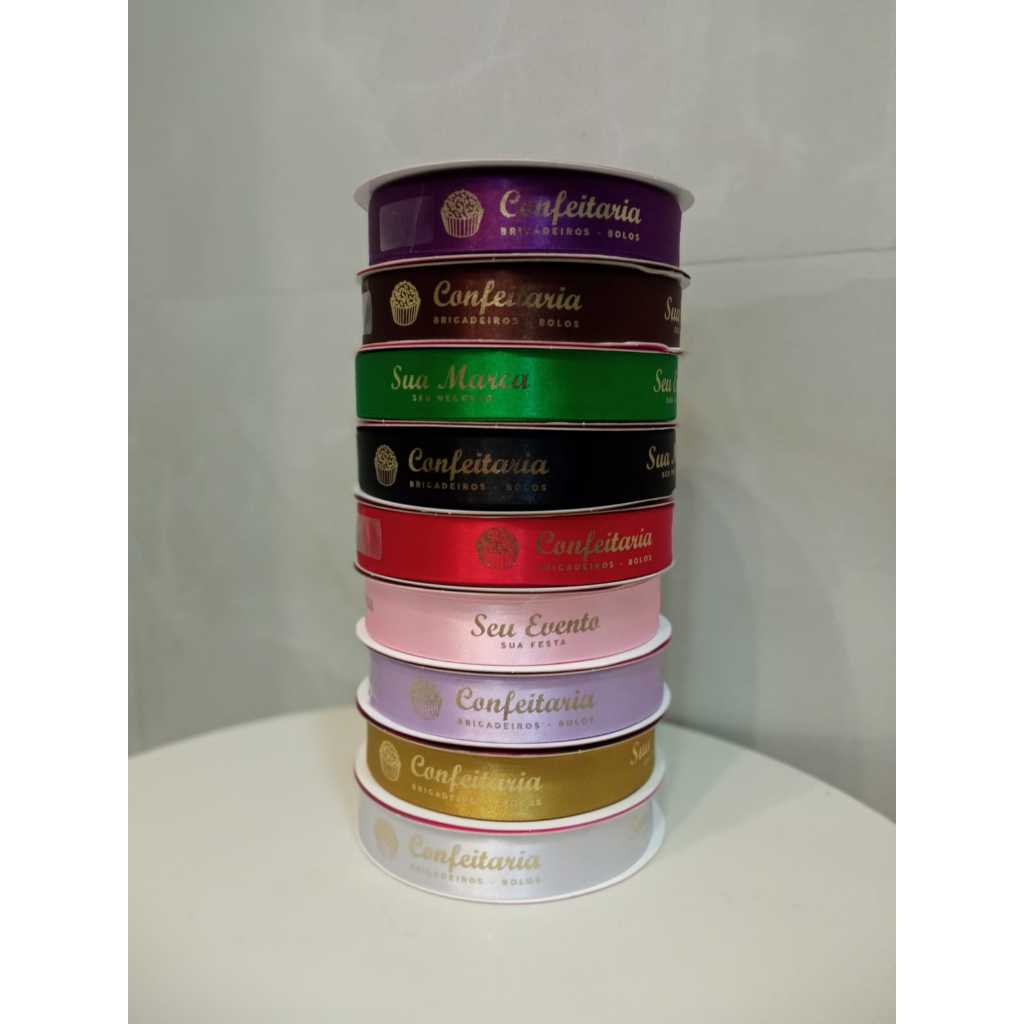 Fitas de Cetim Personalizada - 15mm - 10 Metros em Oferta na Shopee