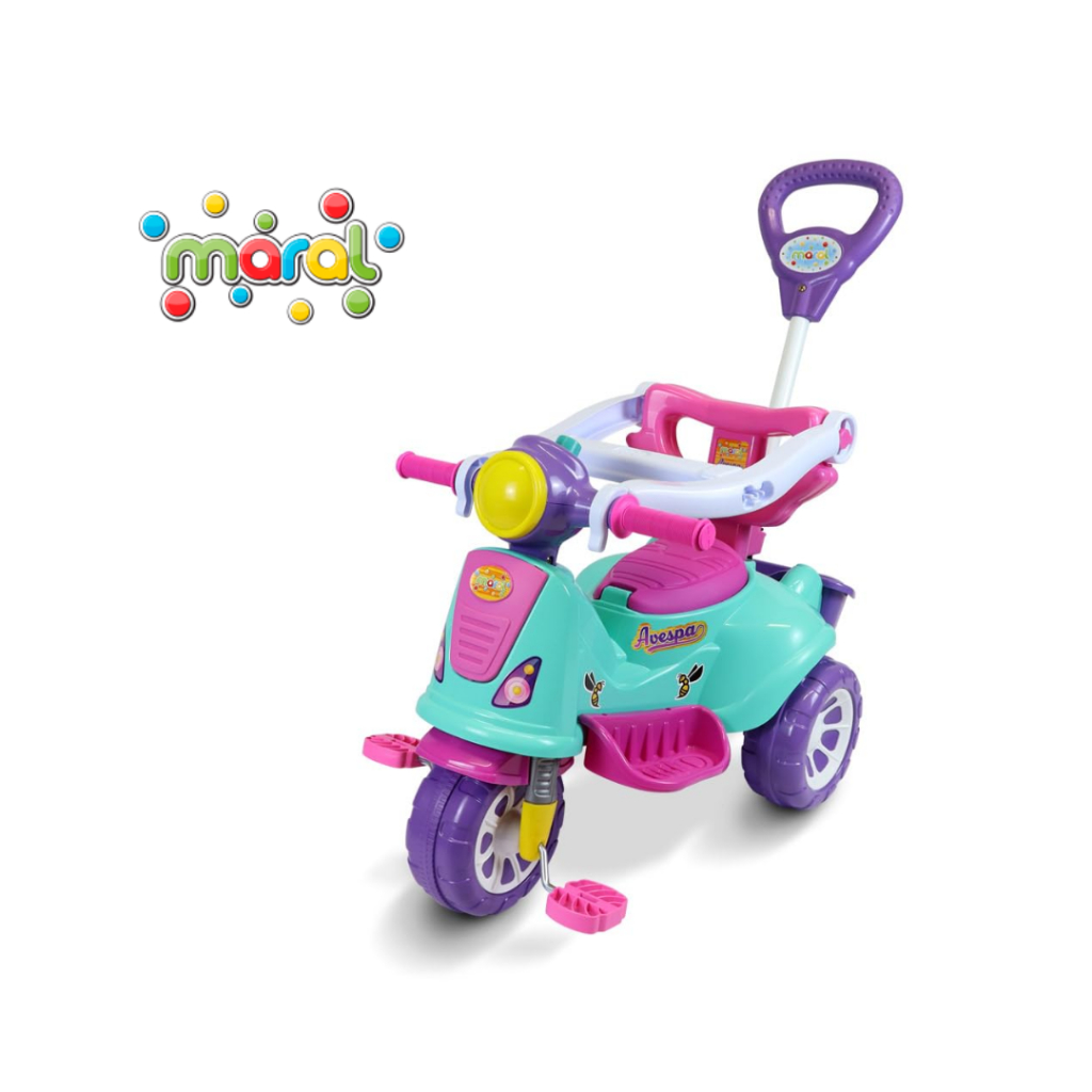 Conjunto de Roda Traseira para Triciclo Infantil Avespa Maral Bicicletinha Bebê