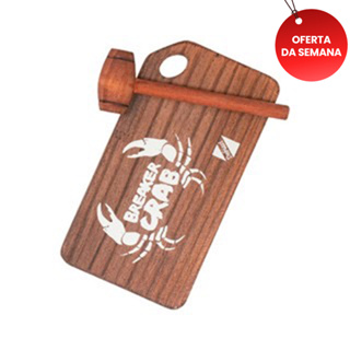 OFERTA Tábua de Madeira Rústica e Batedor de quebrar Caranguejos em Oferta na Shopee