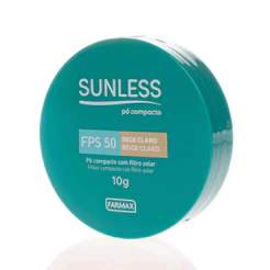 Pó Compacto Sunless com Filtro Solar Bege Claro FPS50 10g