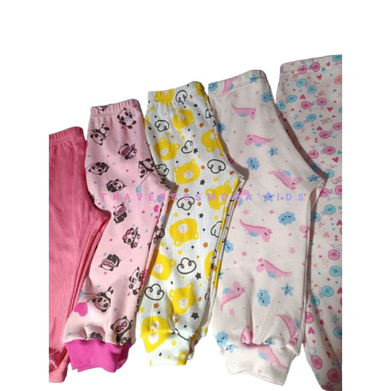 Kit Calça mijão para bebê menina/Kit com 1, 2, 3, 4 e 5 peças Meia Estação/Culote com Elástico na Cintura e Punho.