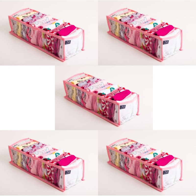 Kit 5 Colmeias Organizadoras Rosa Transparentes P Gavetas - SU Sonho da Utilidades