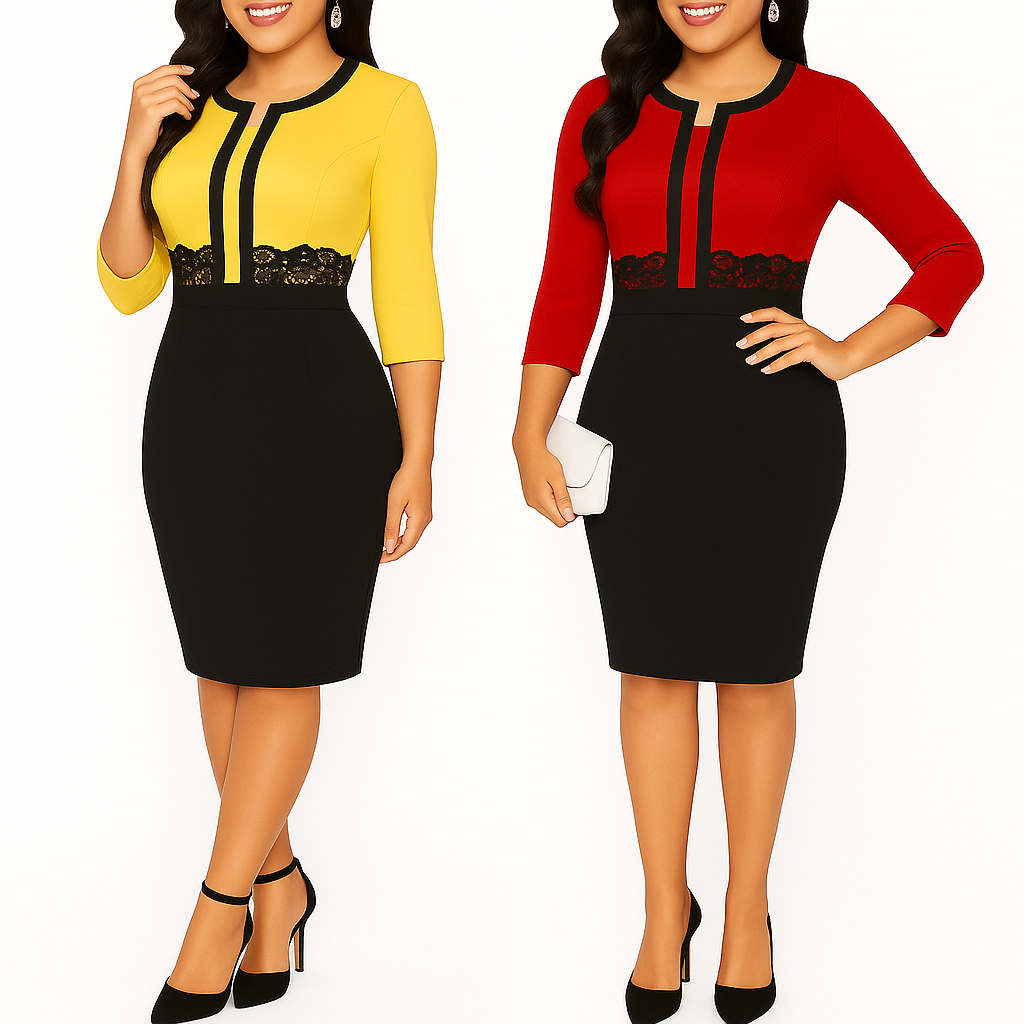 Vestido Feminio Plus Size Tubinho Preto Moda Evangélica Jovem