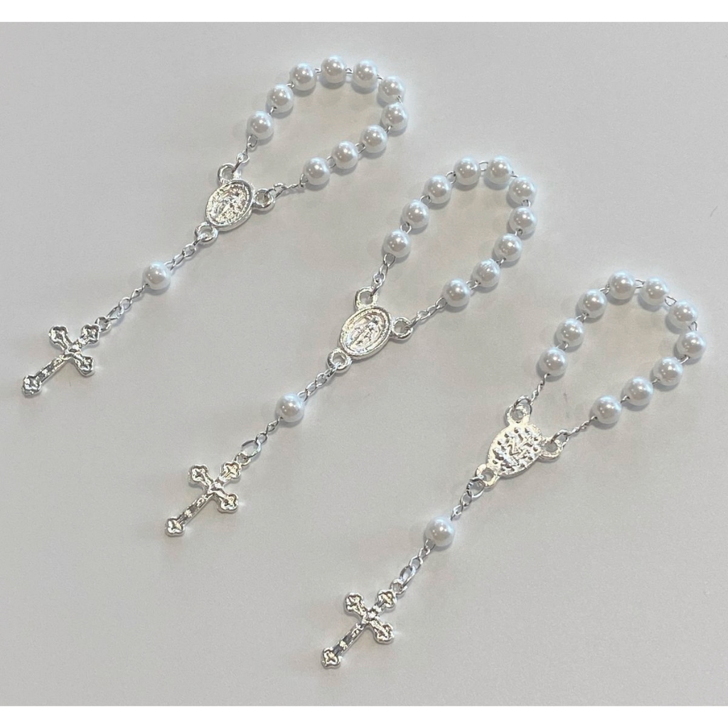 Kit 10 unidades Mini Terço Tercinho Dezena para Lembrancinhas Batismo Eucaristia Casamento em Oferta na Shopee