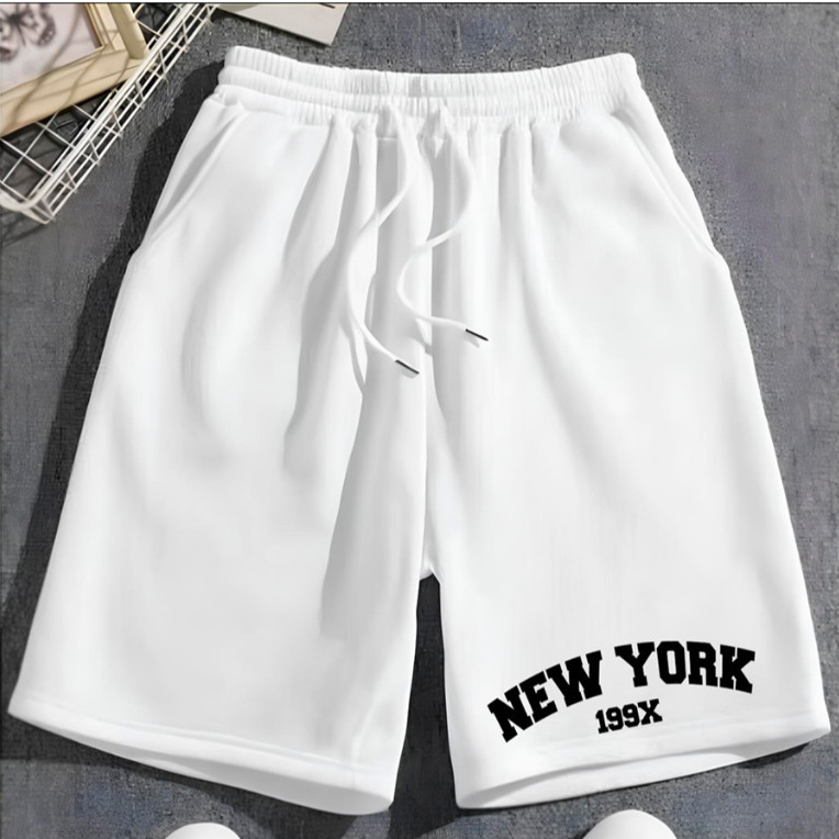 Bermuda Moletom Masculino New City Casual Premium Flanelado Algodão Confortável Ajustável