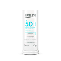 Protetor Solar Facial Sunless Stick Translucido FPS50 Com 12g