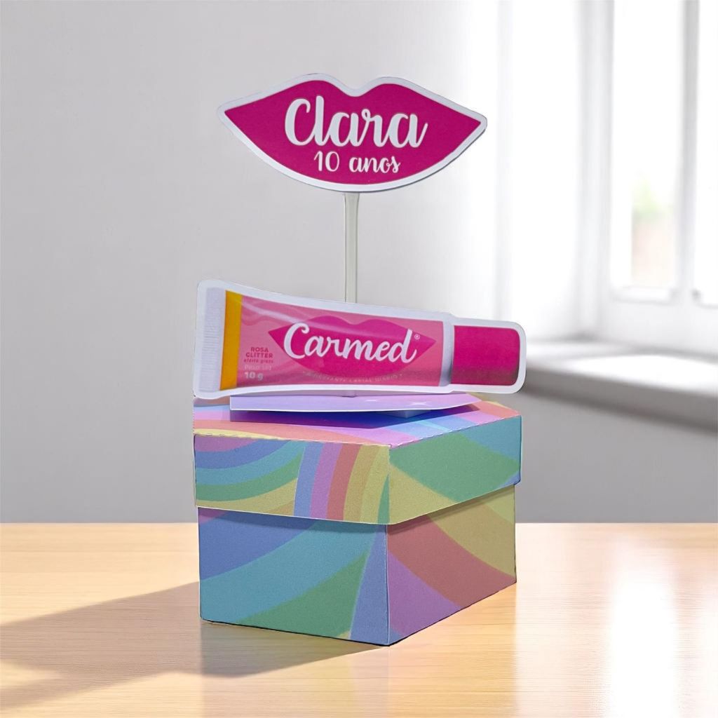 Centro de Mesa Carmed - Papelaria Personalizada - Lembrancinha Personalizada - Aniversario