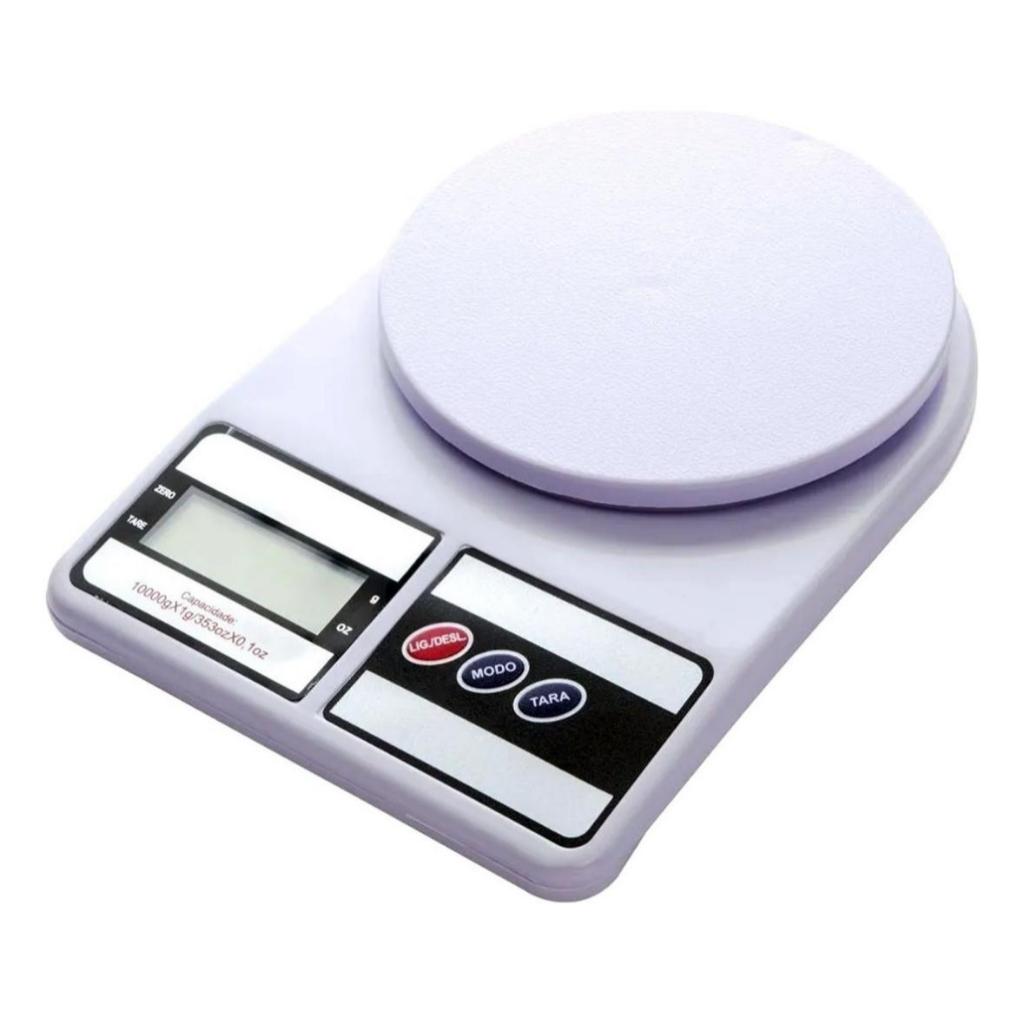 Balança Digital De Cozinha Confeitaria De Precisão Até 10kg Cor Branco