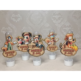 Aplique 3D para tubete Mickey Fazendinha, não acompanha o tubete, fazemos todos os temas/ lembrancinhas personalizadas em Oferta na Shopee