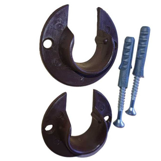 Kit com 2 flange para varão de cortina closets 19mm  roseta em Oferta na Shopee