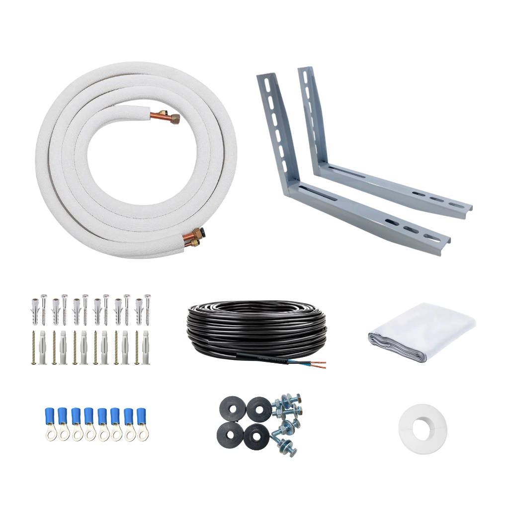Kit Instalação Ar Condicionado LG Samsung Elgin Daikin Fujitsu Gree TCL 1/4 e 3/8 de 7/12000 BTUS 8m