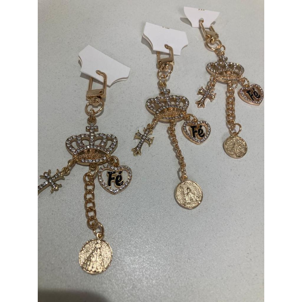 CHAVEIRO NOSSA SENHORA APARECIDA COROA STRASS