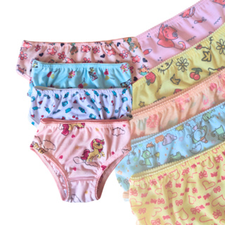 10 Calcinha Infantil menina com forro Kit calcinhas infantis perfeitas para o dia a dia em Oferta na Shopee