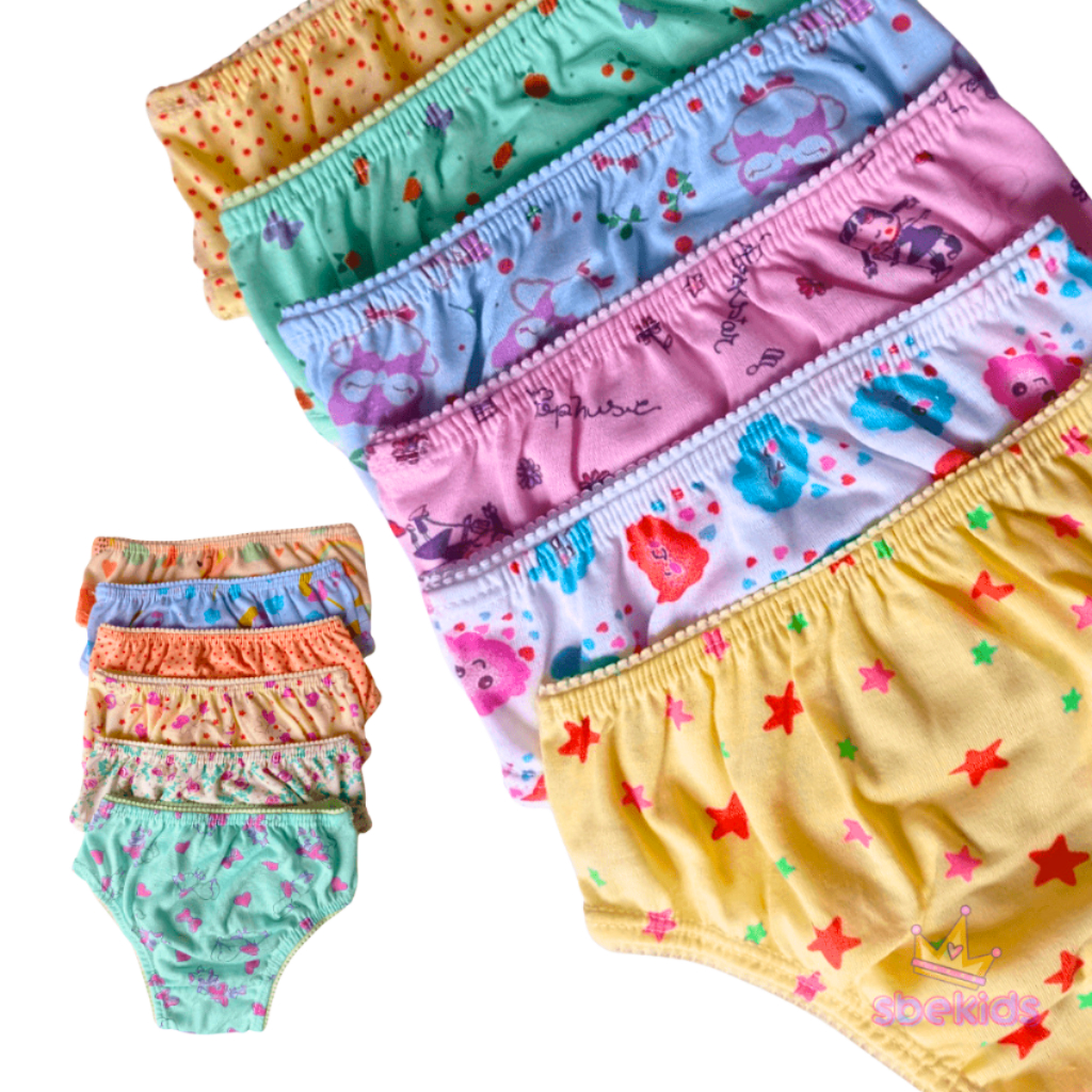 Kit Calcinha Infantil Menina calcinhas infantis feminina Kit confortável 10-5 para criança em Oferta na Shopee