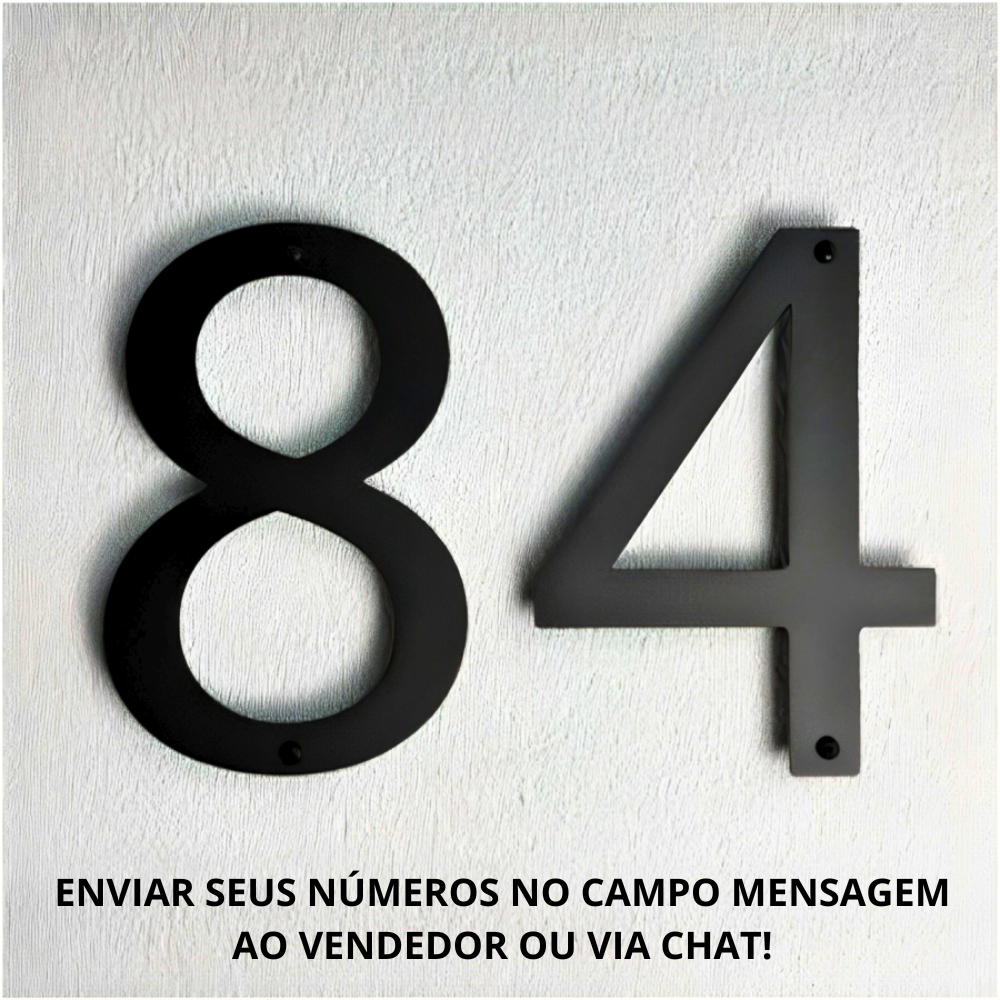 NUMERO RESIDENCIAL, CASA, NÚMERO DE CASA, NÚMERO PARA RESIDÊNCIA 12CM ACM, PRETO, BRANCO, PRATA.