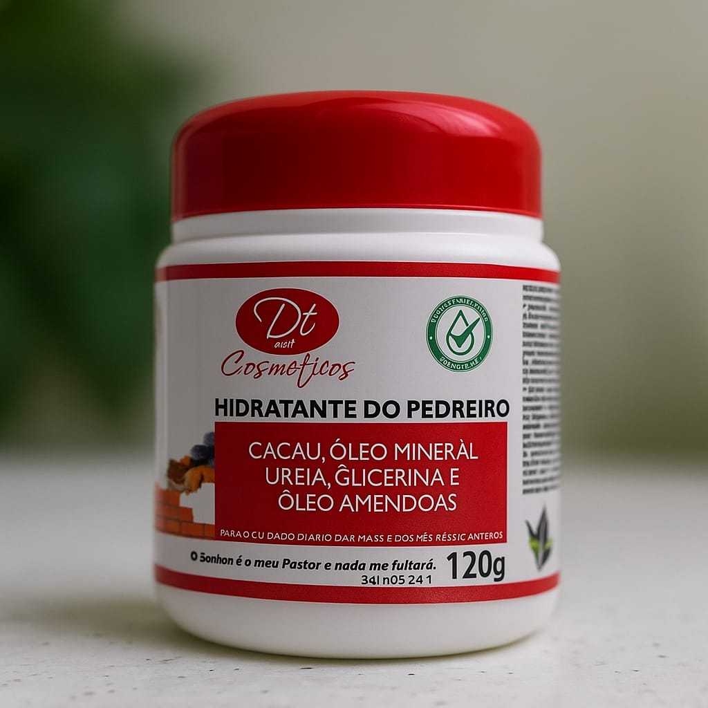 Creme Hidratante do Pedreiro - 120g - creme corporal ultra nutritivo, ideal para mãos , Contém Ureia