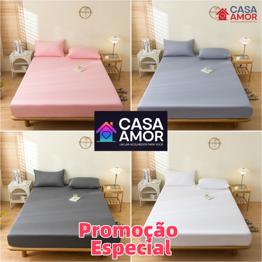 PRODUTO 100% NOVO! COR SURPRESA! Kit Blind Box Fino Leve Jogo de lençol com elástico 02 e 03 peças