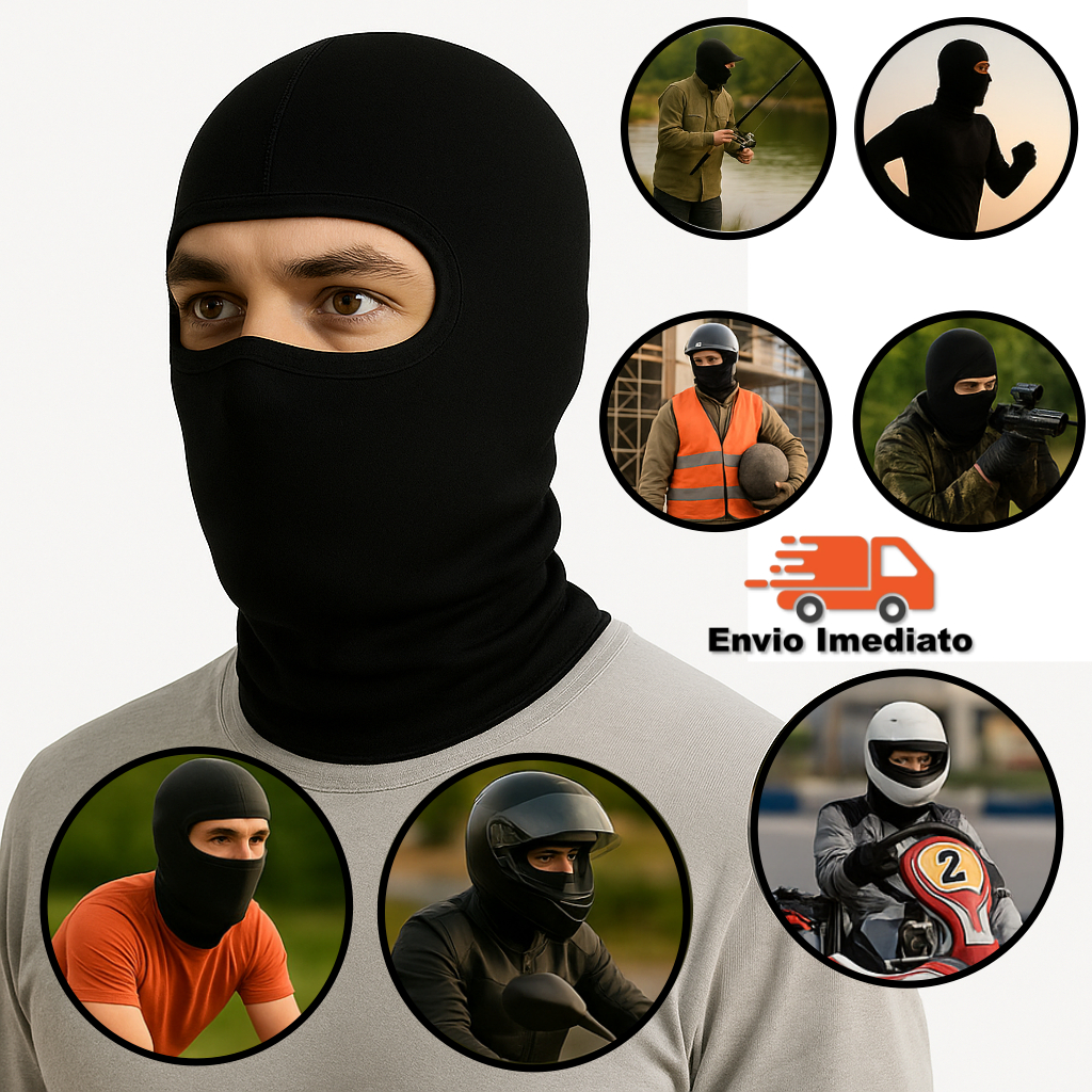 Kit 4 Balaclava Touca Ninja Gorro Térmico Motoqueiro Proteção ao Frio Intenso UV50+