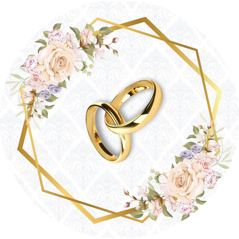 Painel de Festas Redondo com Acabamento em Elástico Casamento em Oferta na Shopee