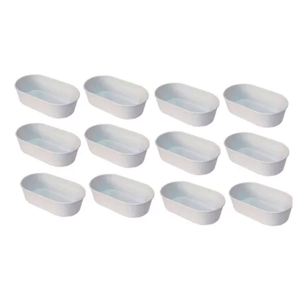 Kit Banheiras Pote Vasilha Para Pássaros Aves Canários Periquitos  Aves Banheira Oval Média Leitosa