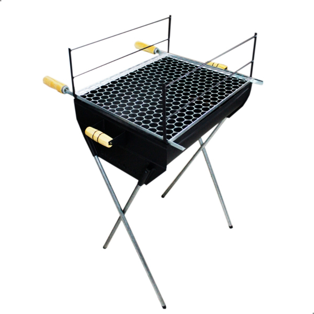 QUEIMA DE ESTOQUE! Churrasqueira a Carvão 96cm Com Grelha Inclusa em Aço Reforçado Espetin...