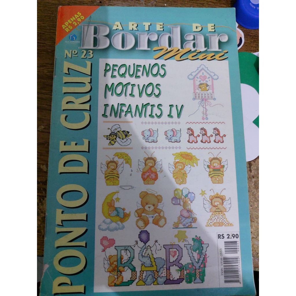 Revista arte de bordar Ponto Cruz Mini revista