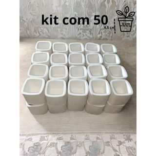 KIT COM 50 vasinhos QUADRADO de gesso para presentes, lembrancinhas, porta-velas e suculenta em Oferta na Shopee