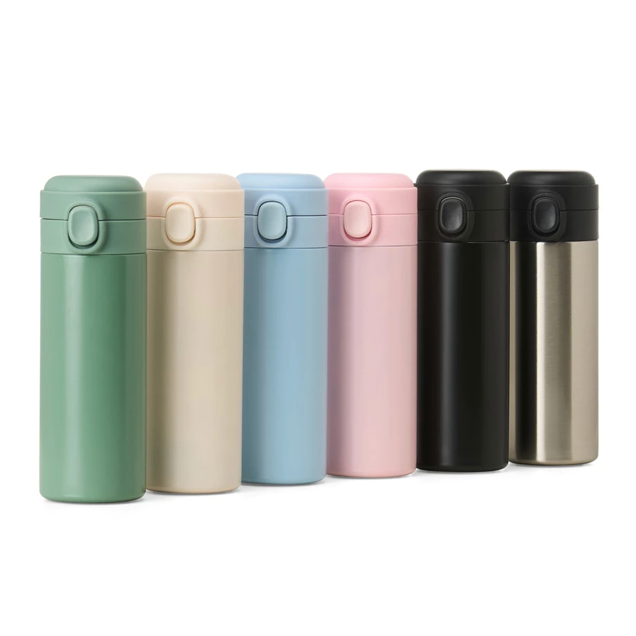 Garrafa Térmica 400ml Mini Escolar Enjoy Botão Resistente Academia Treino