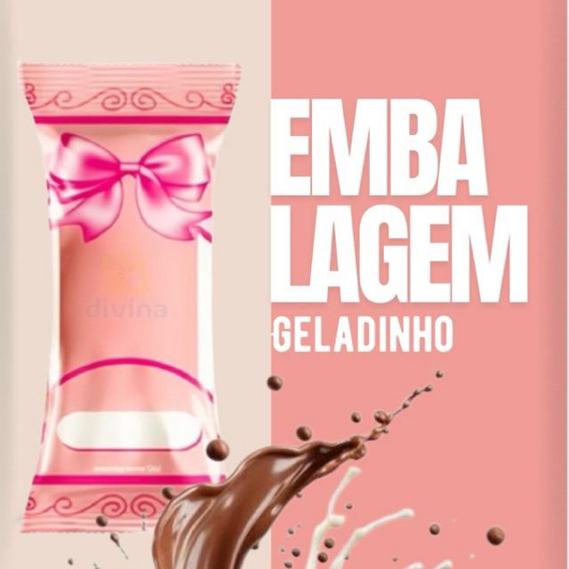 Embalagem Higiênica Geladinho 7x19cm Sacolé Dindin Chup-chup Laco Rosa Escolha a Qtde em Oferta na Shopee