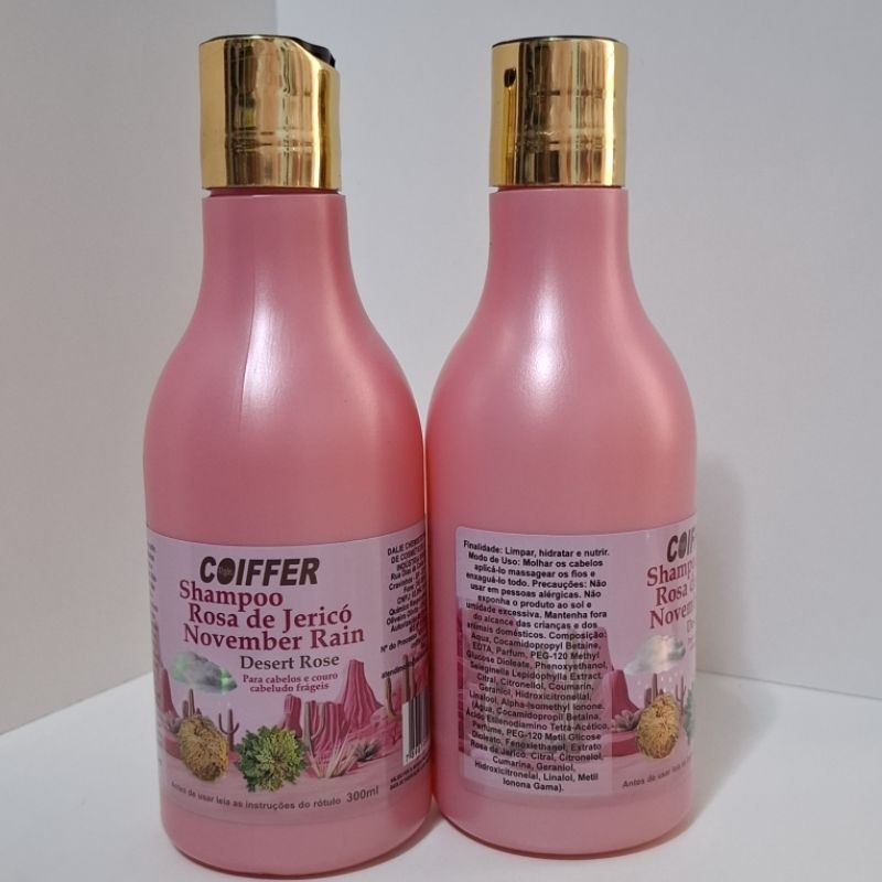 SHAMPOO NOVEMBER ROSA DE JERICÓ HIDRATA E NUTRI COIFFER 300ML