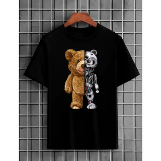 Camiseta URSO CIBORG Várias Cores Masculina Unissex Estampada Algodão