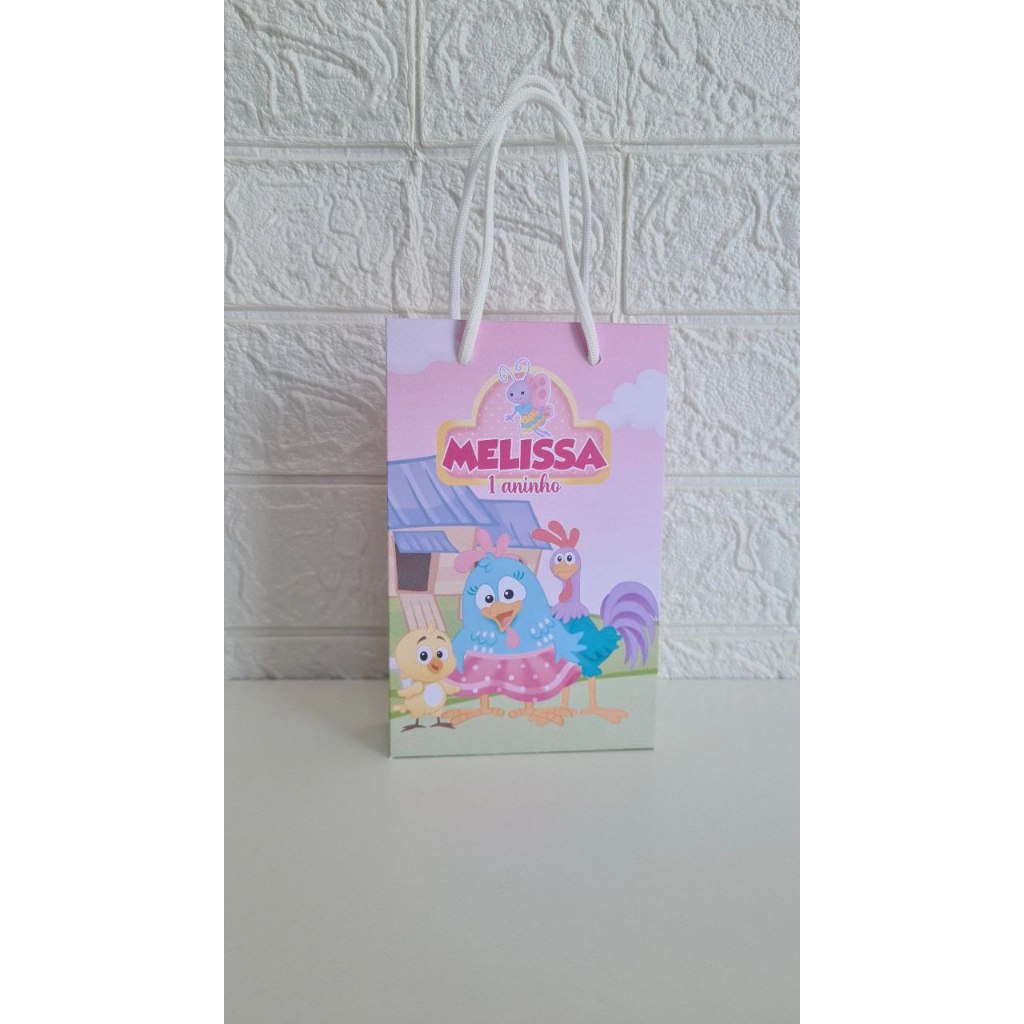 PEGUE E MONTE SACOLINHA GALINHA PINTADINHA CANDY LEMBRANCINHA DE ANIVERSÁRIO em Oferta na Shopee