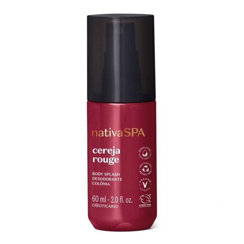 Mini Body Splash Desodorante Colônia Nativa Spa Cereja Rouge 60ml
