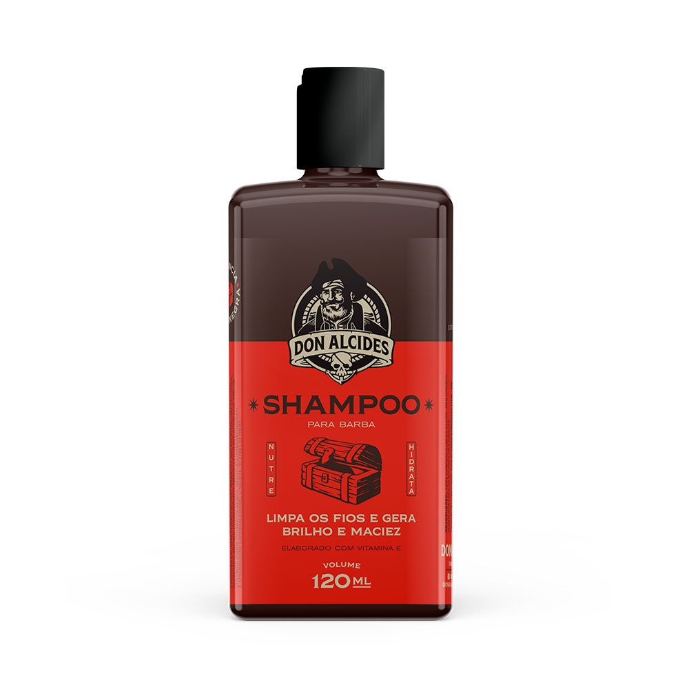 Shampoo para Barba Don Alcides Barba Negra 120ml - Shampoo Premium