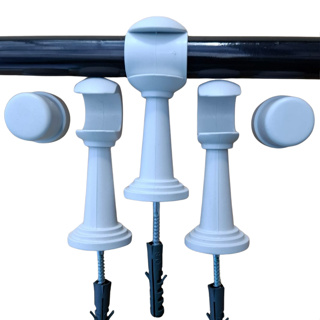 conjunto com 3 suportes varão de cortina 19 mm reforçado em Oferta na Shopee