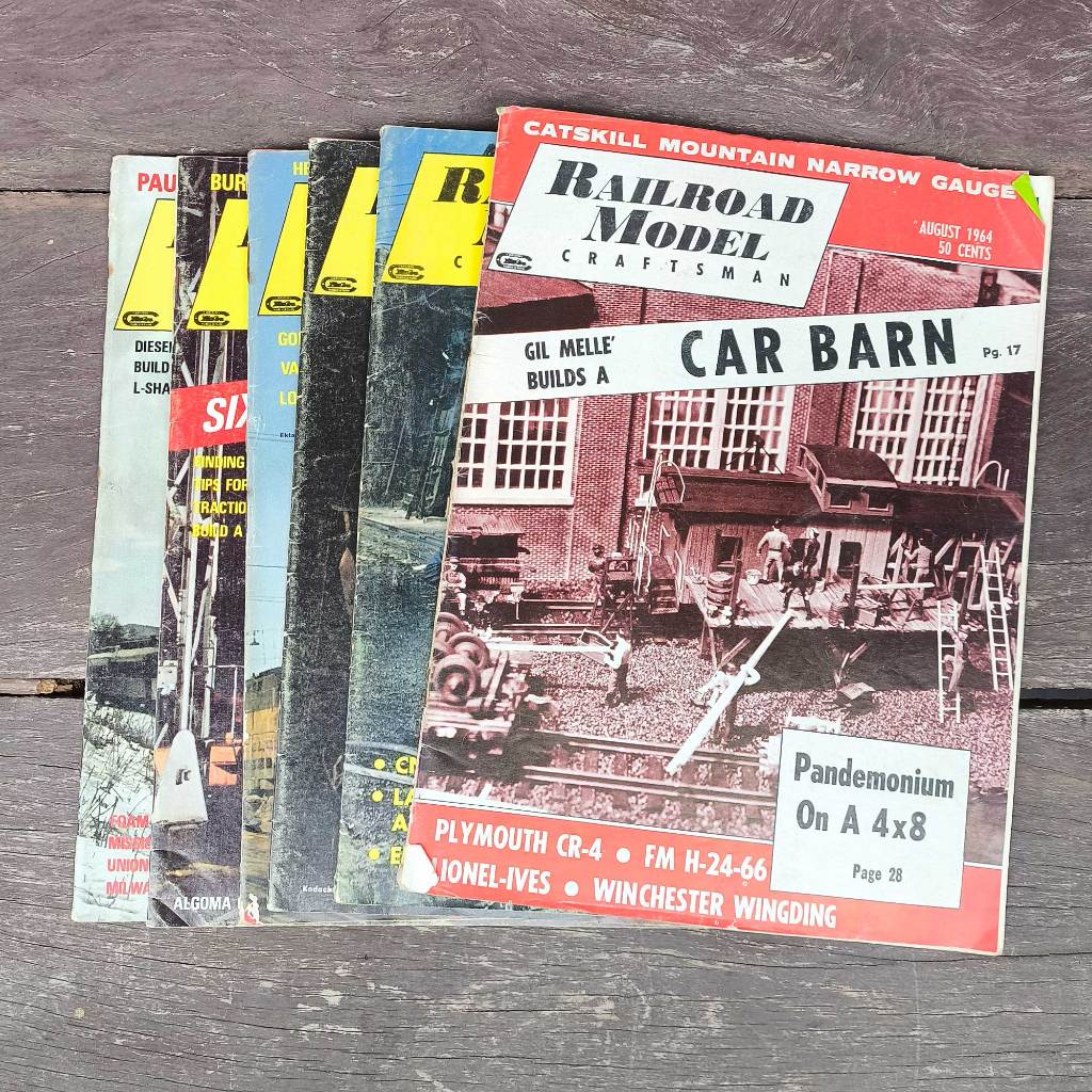 6 revistas Railroad Model Craftsman sobre modelismo