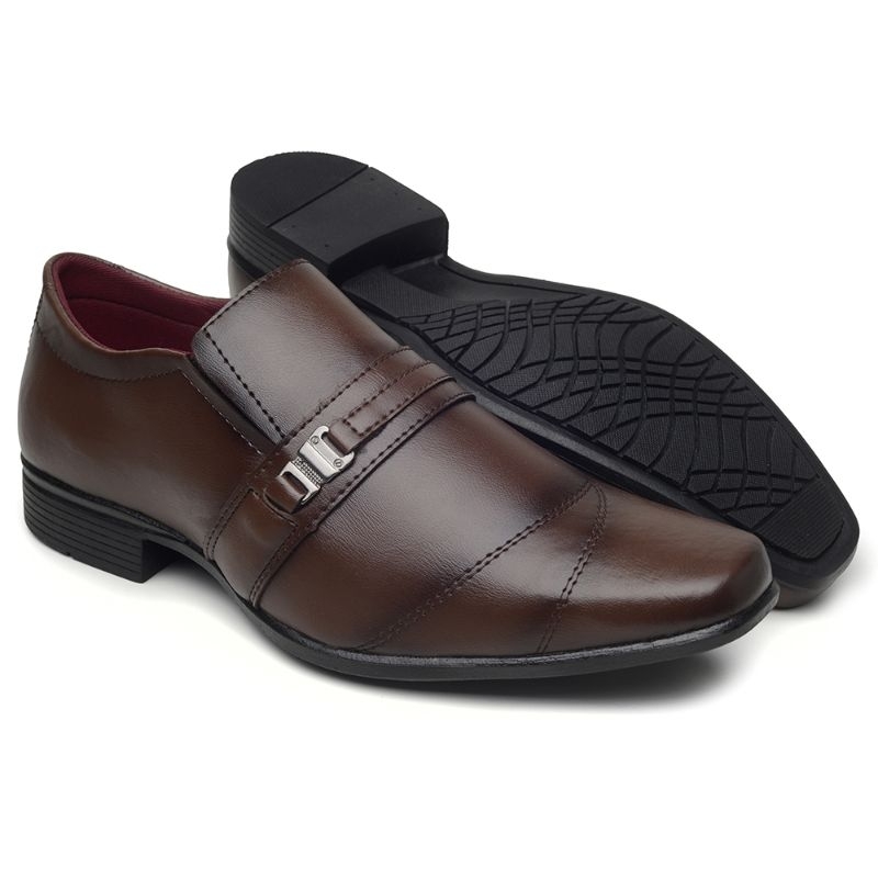 Sapato Social Masculino Estilo Italiano do 37 ao 44 Siroco Cappucino Ref 113