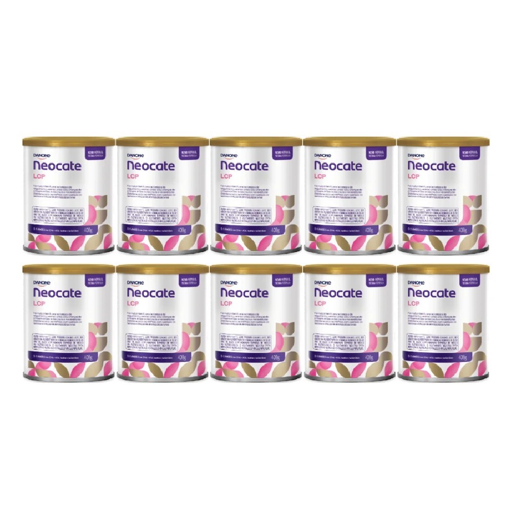 Neocate LCP Danone 400g - Kit com 10 Latas - Fórmula Infantil Original Lacrada com Nota