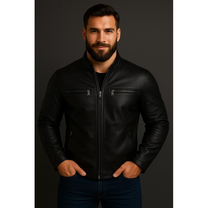 Jaqueta de Couro Masculina Casual – Estilo Atemporal que Nunca Sai de Moda