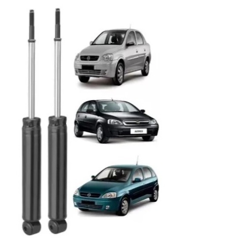 Amortecedor traseiro corsa + Kit Batente traseiro Amortecedor Calço Mola Corsa/Celta/Classic 1995 até 2016