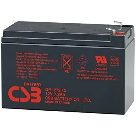 Bateria Selada CSB 12V 7Ah Vrla Nobreak, Central de Cerca Elétrica, Alarmes