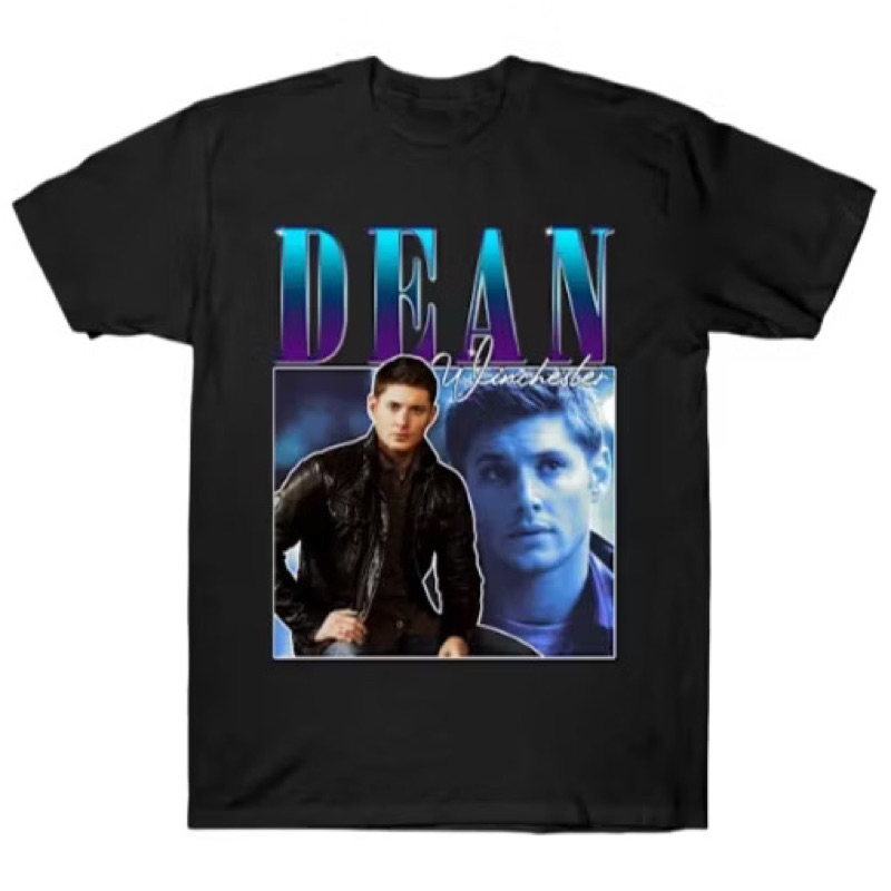Camiseta Camisa Dean Winchester Supernatural Adulto/Infantil Lançamento Camiseta Em Algodao