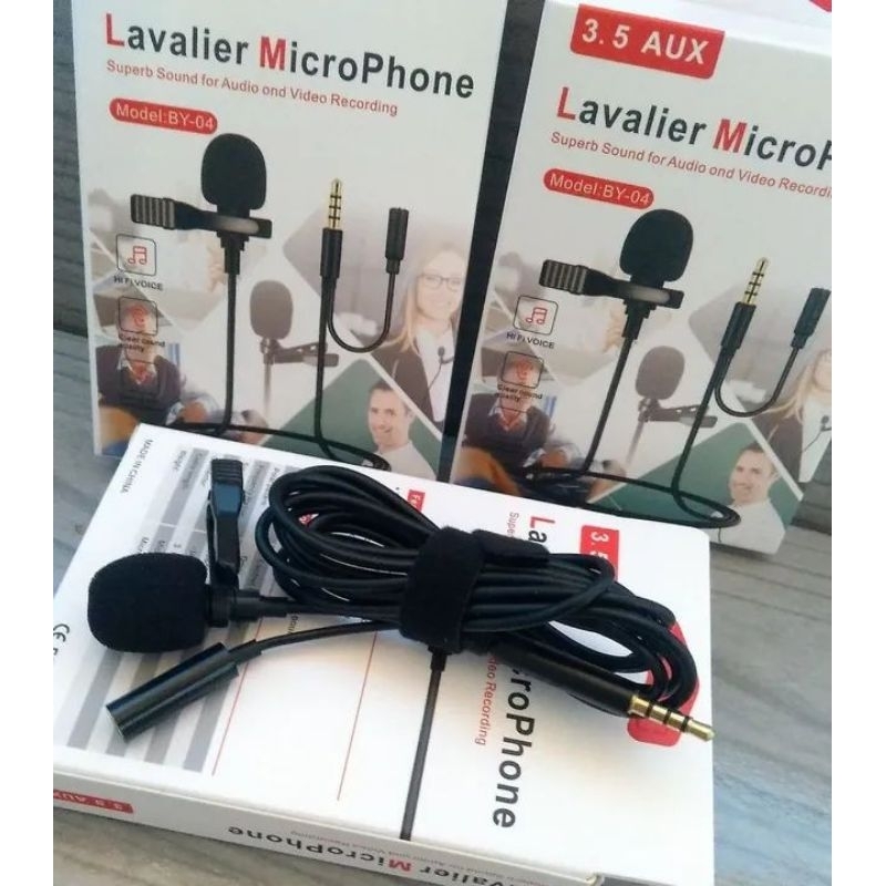 Microfone de Lapela, ideal para gravação.