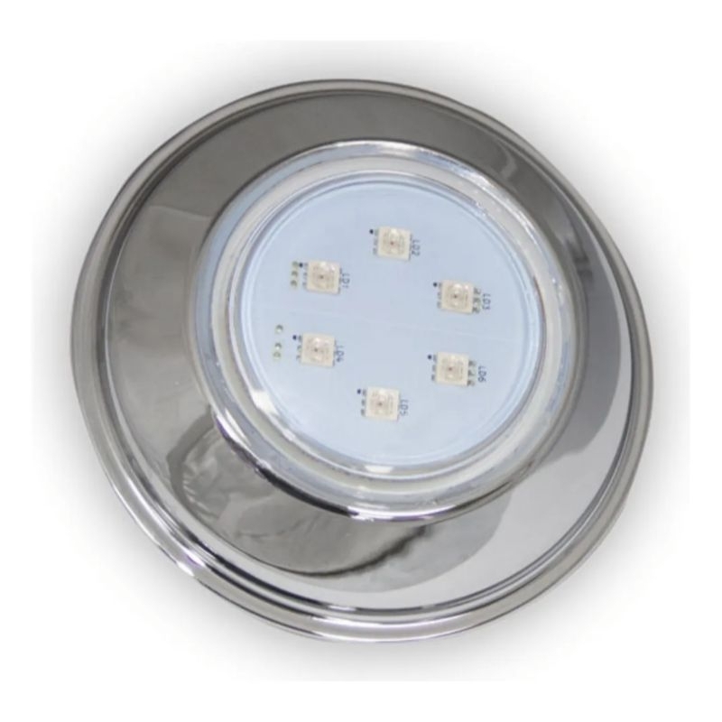 LUMINÁRIA LED RGB PARA PISCINA 9W AÇO INOX 316 - ILUMINA 20M² HIPER LED
