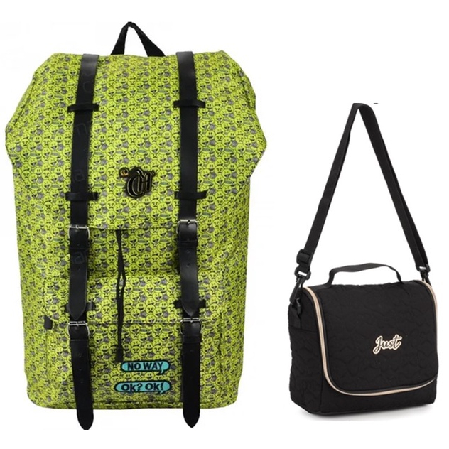 Kit Conjunto Escolar Capricho Emoticons Mochila de Costas + Lancheira