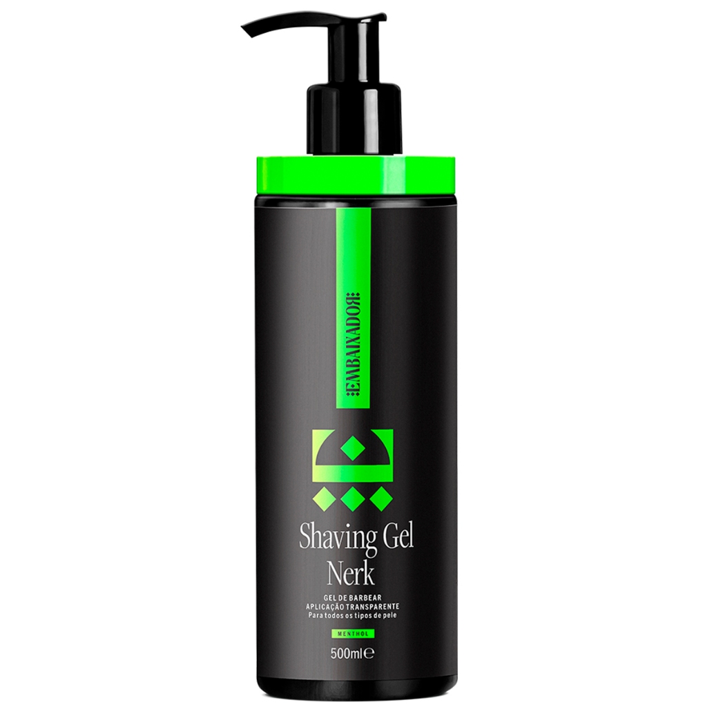 SHAVING GEL DE BARBEAR NERK MENTHOL 500ML - EMBAIXADOR em Oferta na Shopee