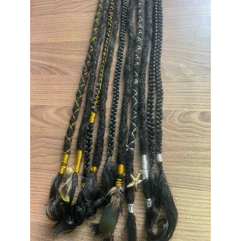 10 Dreads e tranças removíveis decorados - 40cm em Oferta na Shopee